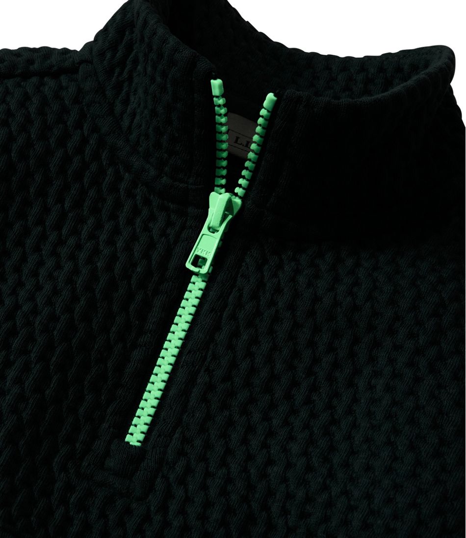 L.L.Bean Outlet | Toddlers' Ridgeknit Pullover, Glow-in-the-Dark Quarter-Zip