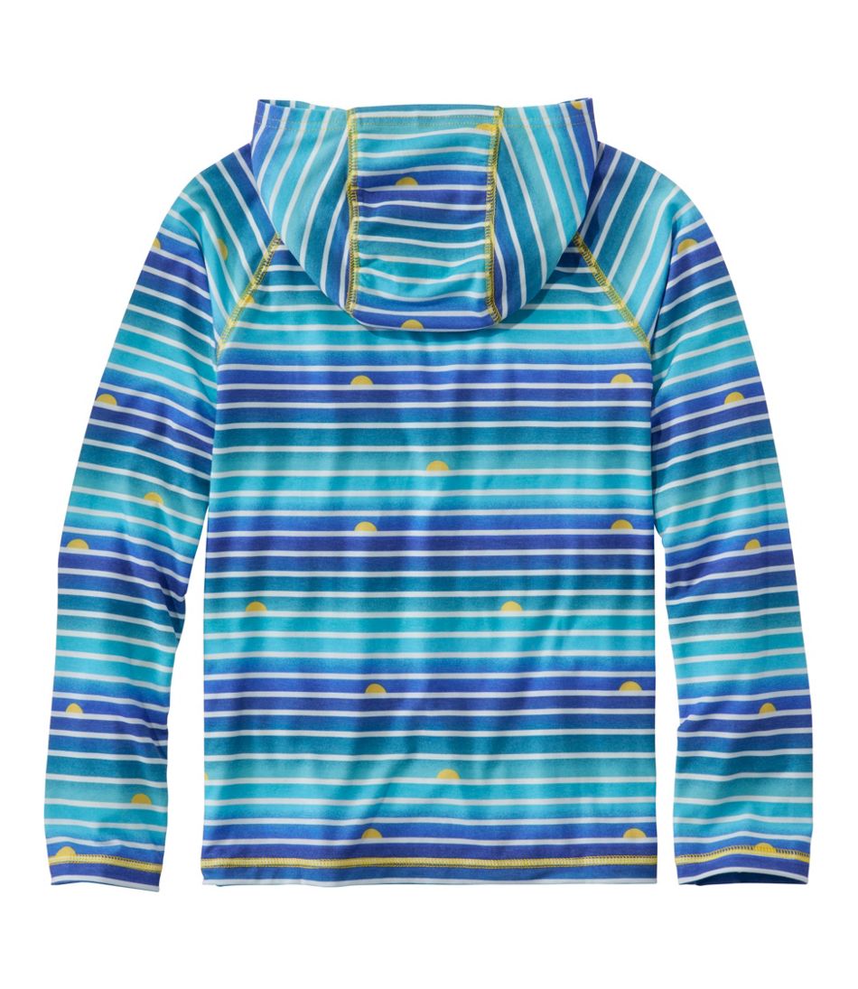 L.L.Bean New | Kids' Everyday SunSmart® Hooded Tee, Long-Sleeve Stripe