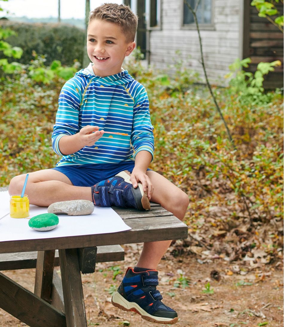 L.L.Bean New | Kids' Everyday SunSmart® Hooded Tee, Long-Sleeve Stripe