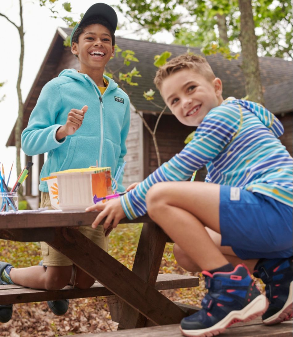 L.L.Bean New | Kids' Everyday SunSmart® Hooded Tee, Long-Sleeve Stripe