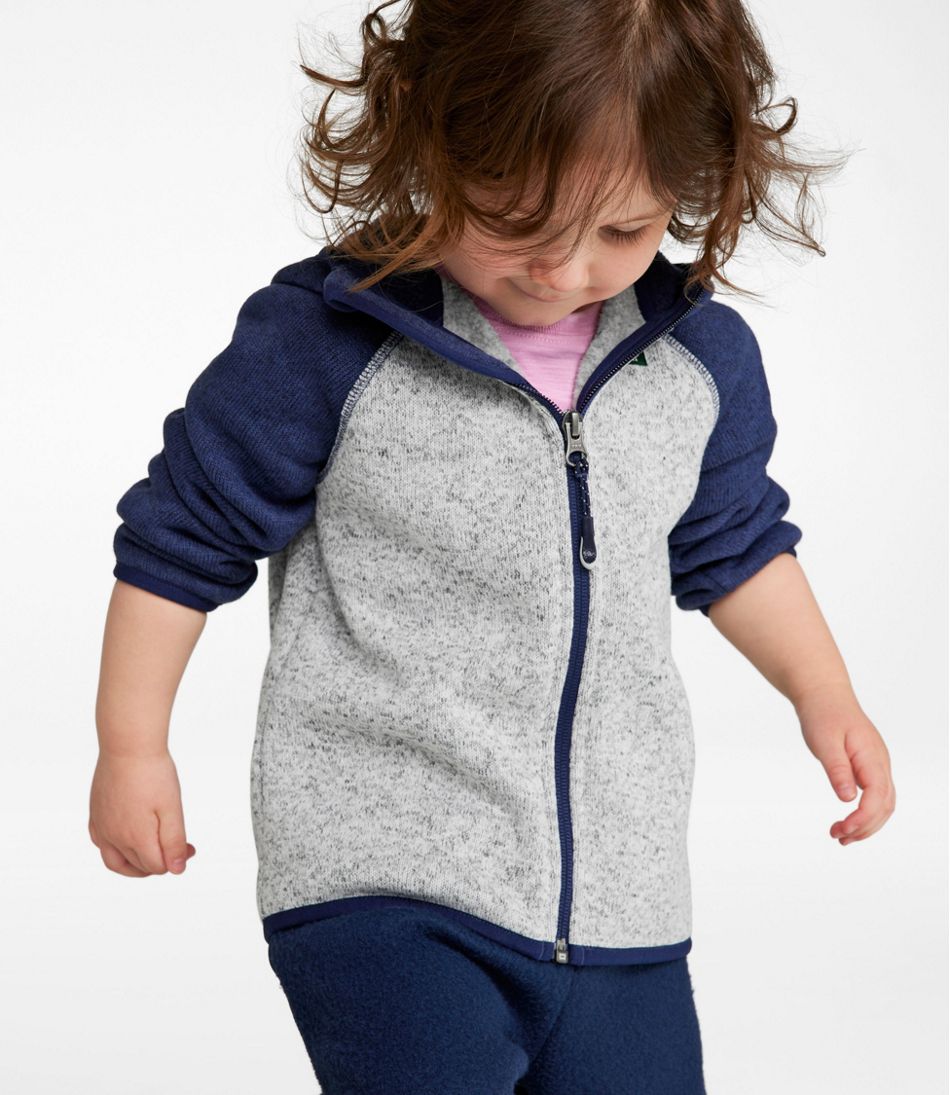 L.L.Bean New | Infants' and Toddlers' Sweater Fleece, Hooded Colorblock