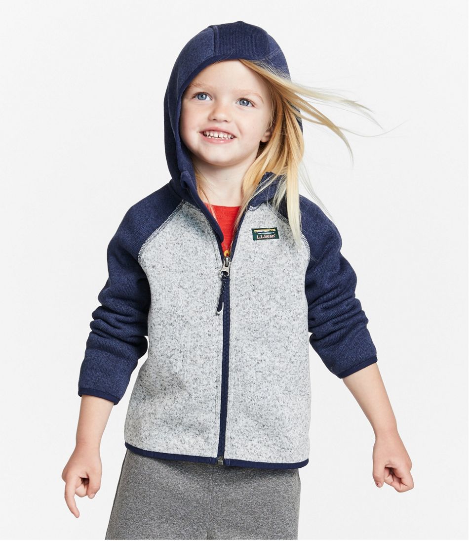 L.L.Bean New | Infants' and Toddlers' Sweater Fleece, Hooded Colorblock