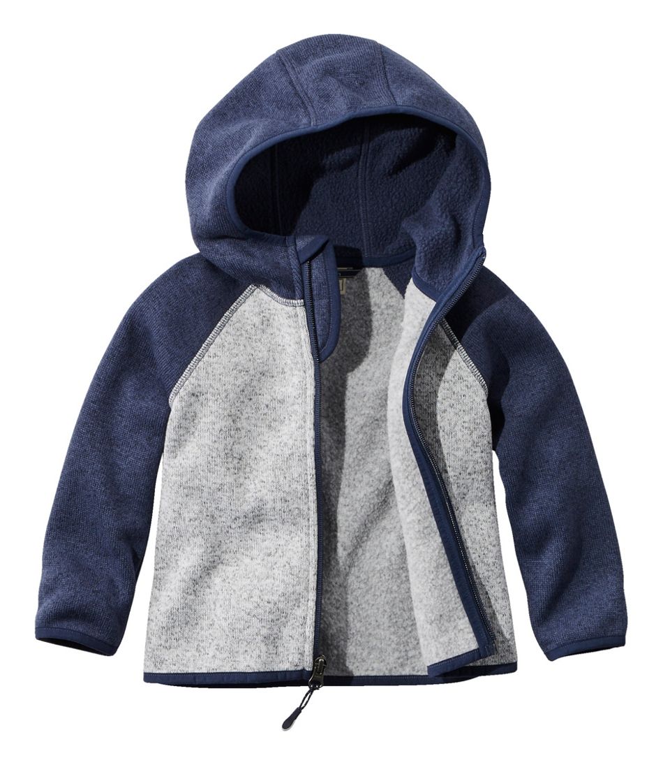 L.L.Bean New | Infants' and Toddlers' Sweater Fleece, Hooded Colorblock