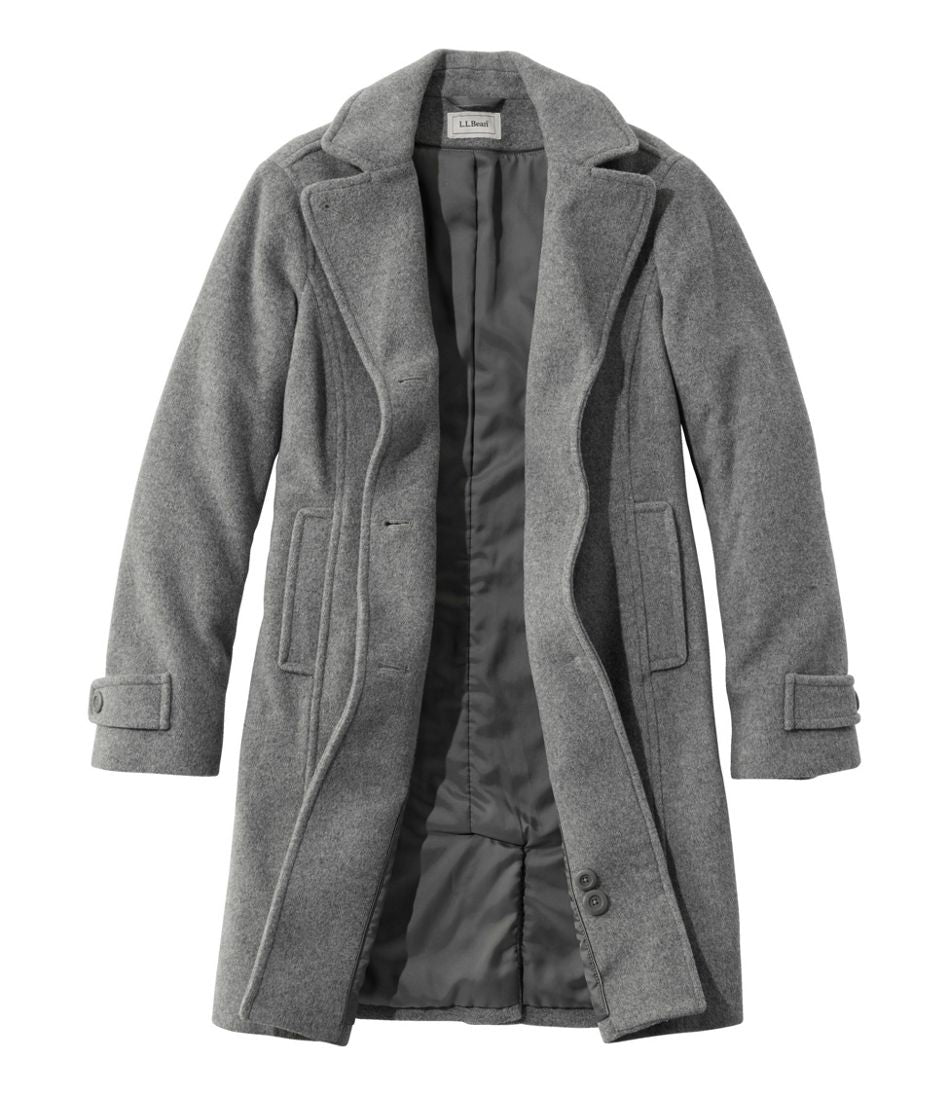 L.L.Bean New | Women's Classic Lambswool Polo Coat, Three-Quarter Length
