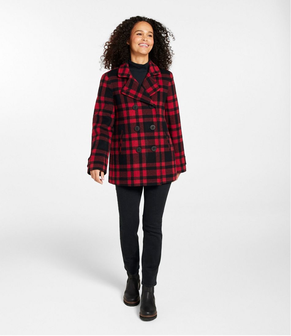 L.L.Bean Online | Women's Classic Lambswool Peacoat, Pattern