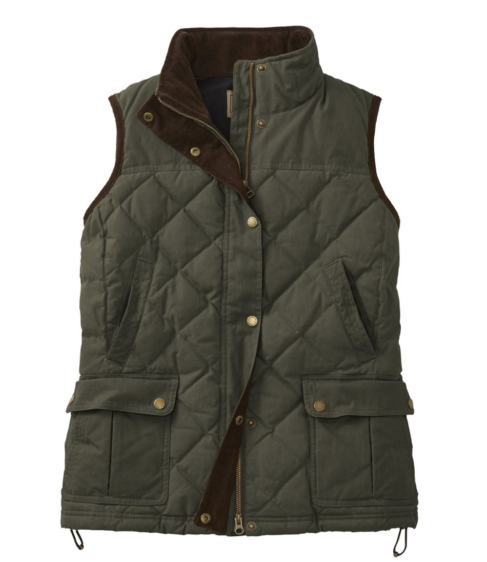 L.L.Bean New | Women's Upcountry Waxed Cotton Down Vest