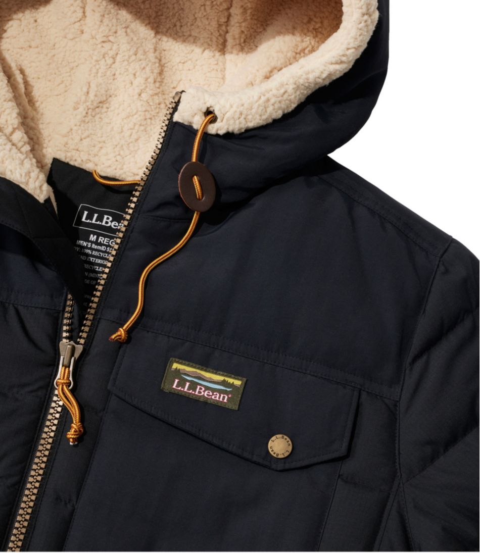 L.L.Bean Sale | Men's Mountain Classic Down Hooded Jacket, Sherpa-Lined