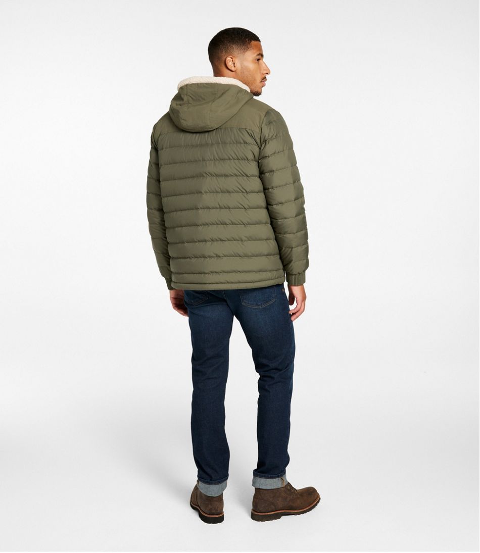 L.L.Bean Sale | Men's Mountain Classic Down Hooded Jacket, Sherpa-Lined
