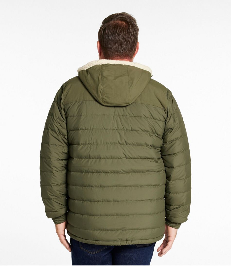 L.L.Bean Sale | Men's Mountain Classic Down Hooded Jacket, Sherpa-Lined