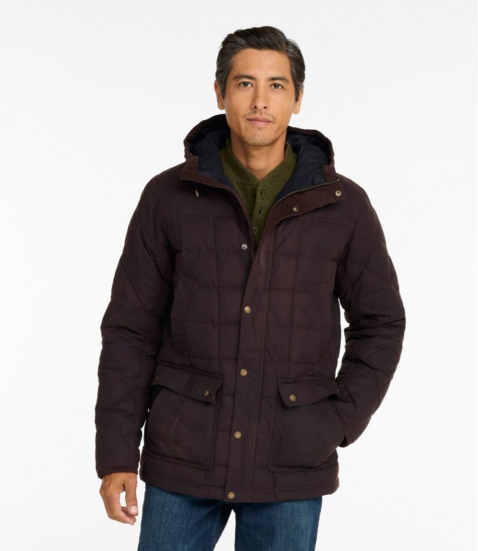L.L.Bean Outlet | Men's Upcountry Waxed Down Hooded Jacket