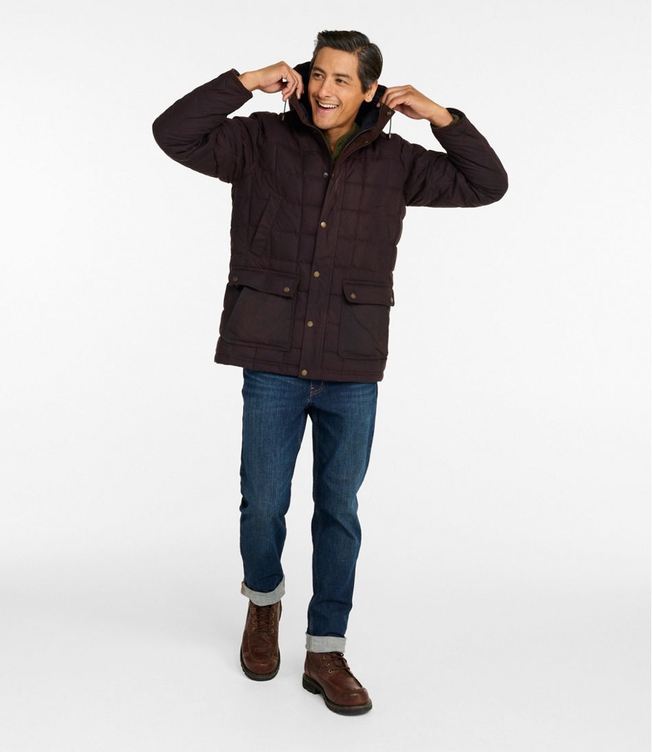 L.L.Bean Outlet | Men's Upcountry Waxed Down Hooded Jacket