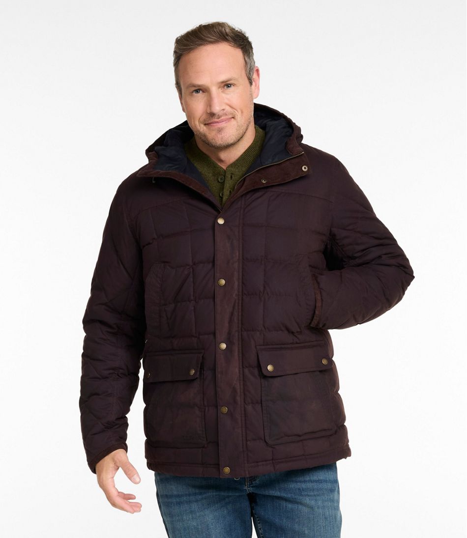 L.L.Bean Outlet | Men's Upcountry Waxed Down Hooded Jacket