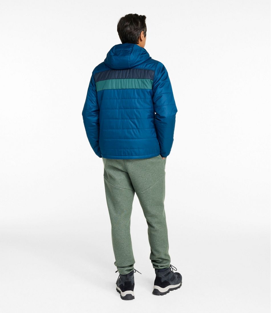 L.L.Bean Outlet | Men's Mountain Classic Puffer Hooded Jacket, Colorblock