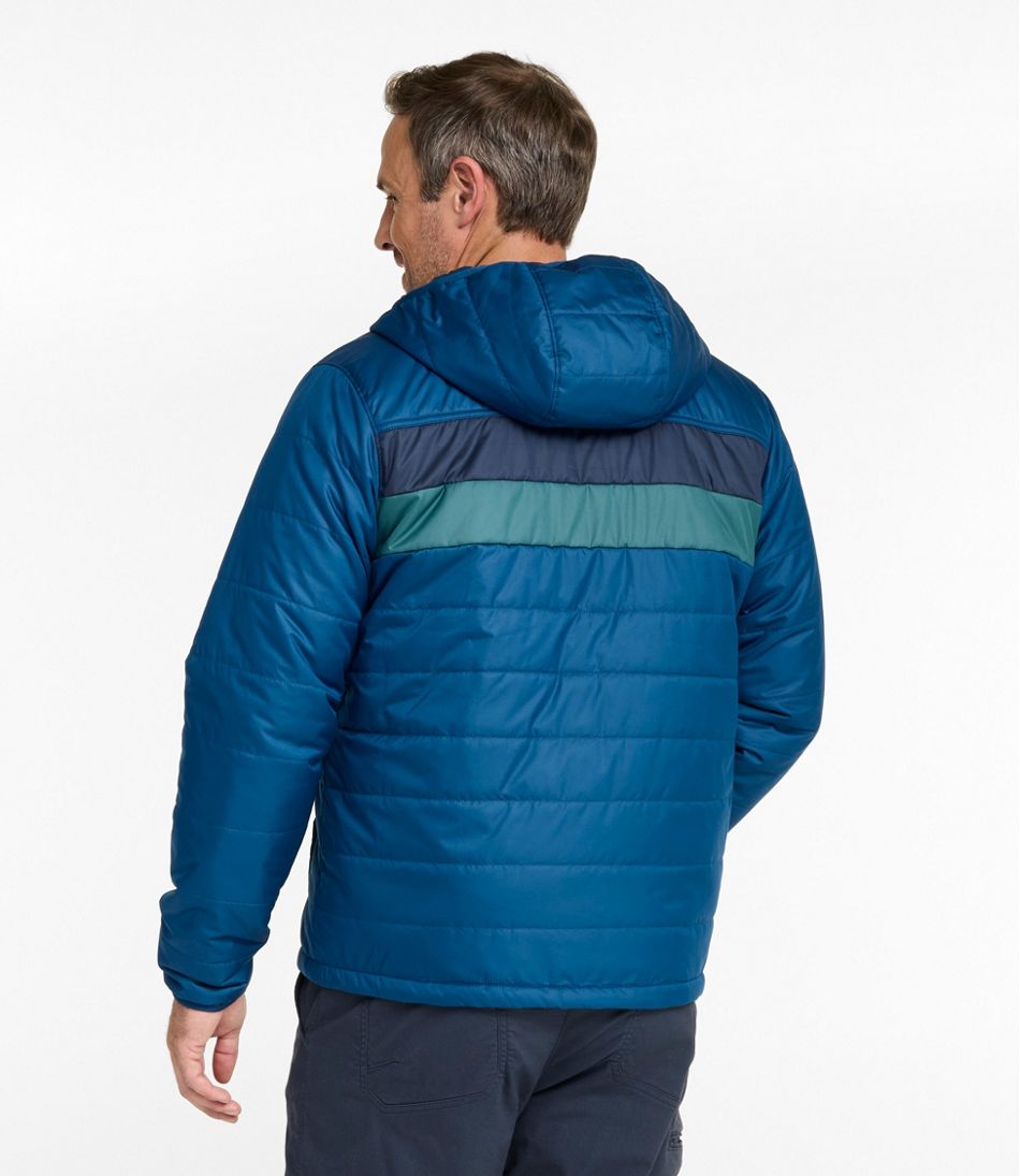 L.L.Bean Outlet | Men's Mountain Classic Puffer Hooded Jacket, Colorblock