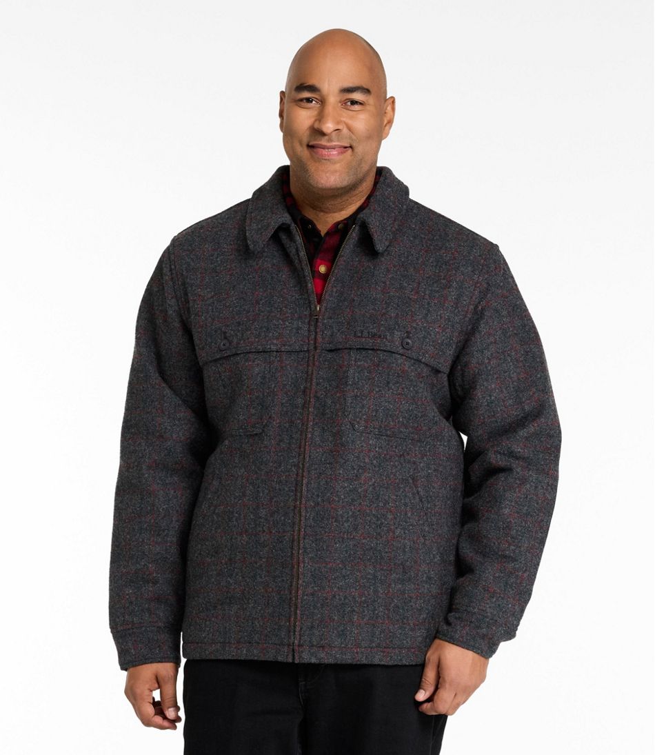 L.L.Bean US | Men's Maine Guide Zip-Front Jac-Shirt with PrimaLoft, Plaid