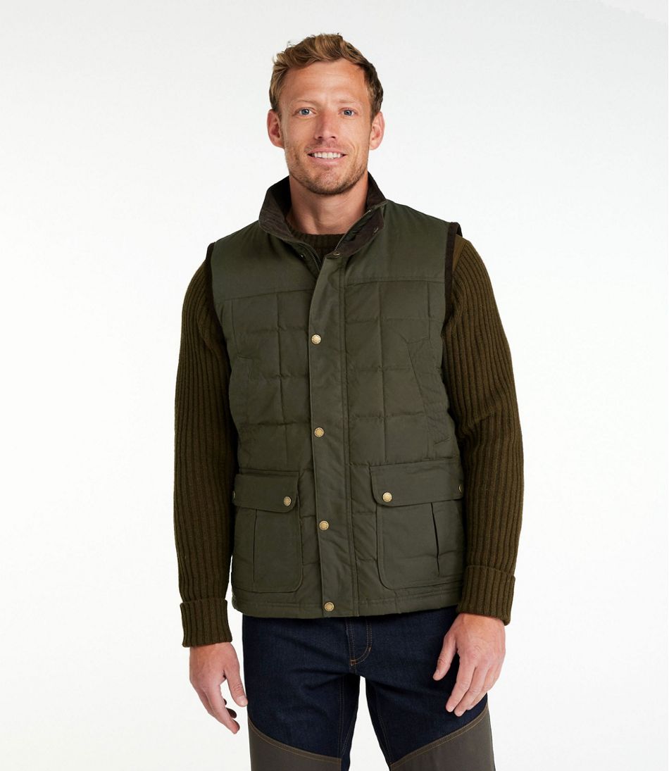 L.L.Bean New | Men's Upcountry Waxed Cotton Down Vest