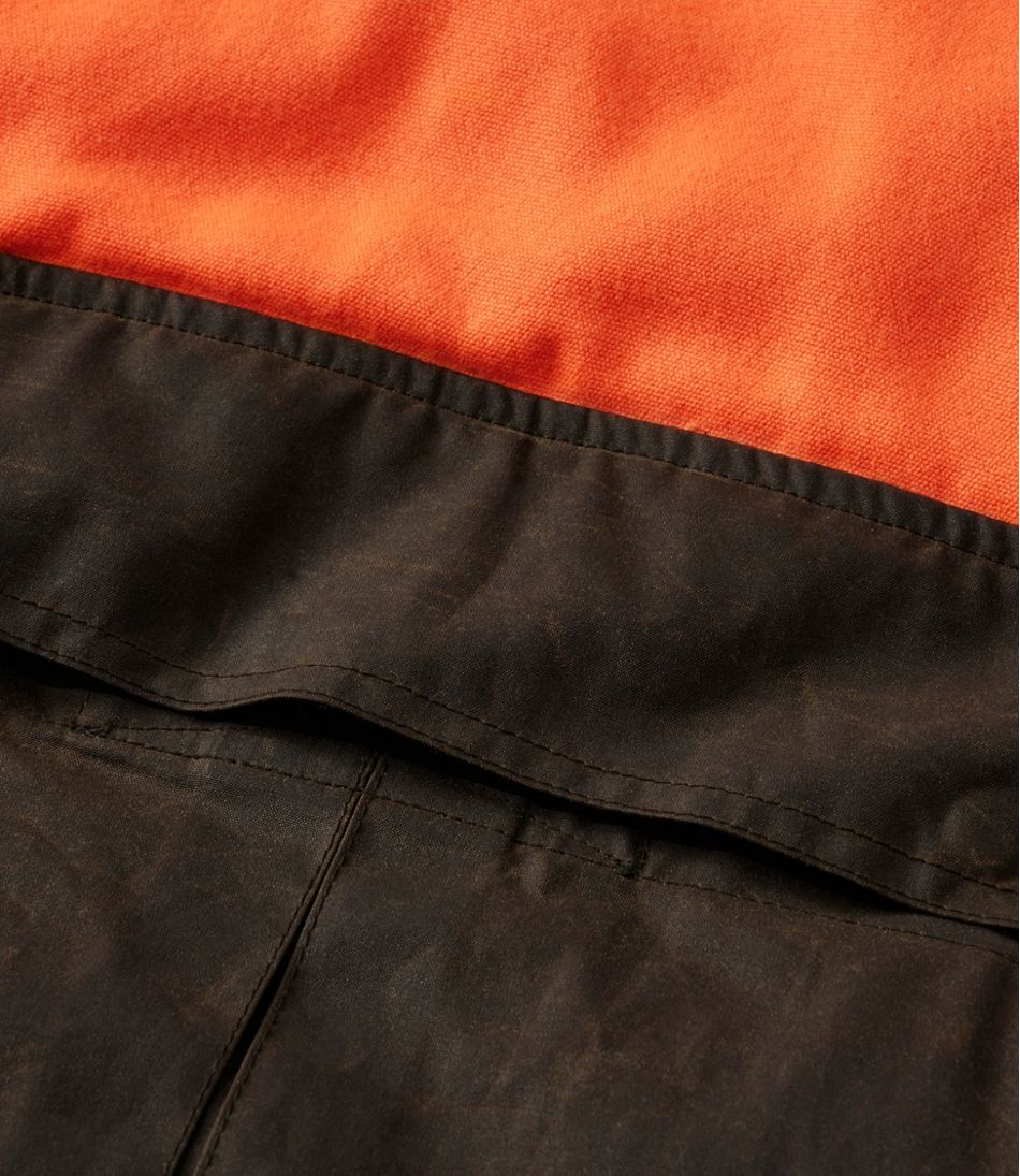 L.L.Bean Outlet | Men's Double L Waxed-Cotton Upland Vest, Hunter Orange