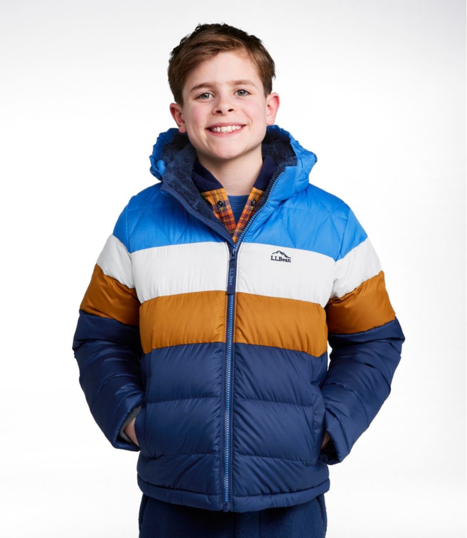 L.L.Bean US | Kids' Bean's Down Jacket, Colorblock