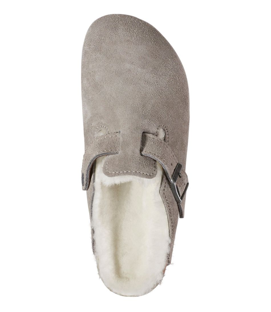L.L.Bean Sale | Women's Birkenstock Boston Clogs, Suede Shearling