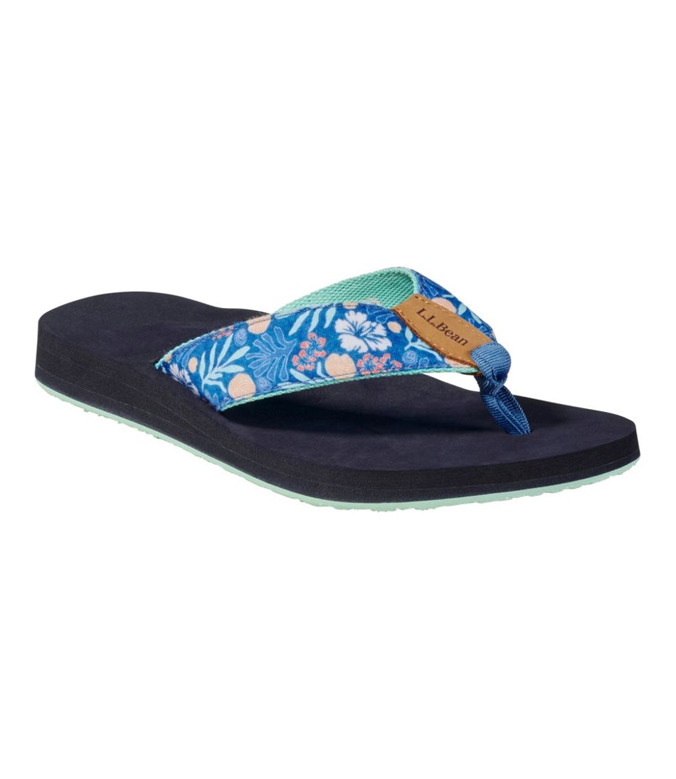 L.L.Bean Online | Women's Maine Isle Flip-Flops, Woven Print