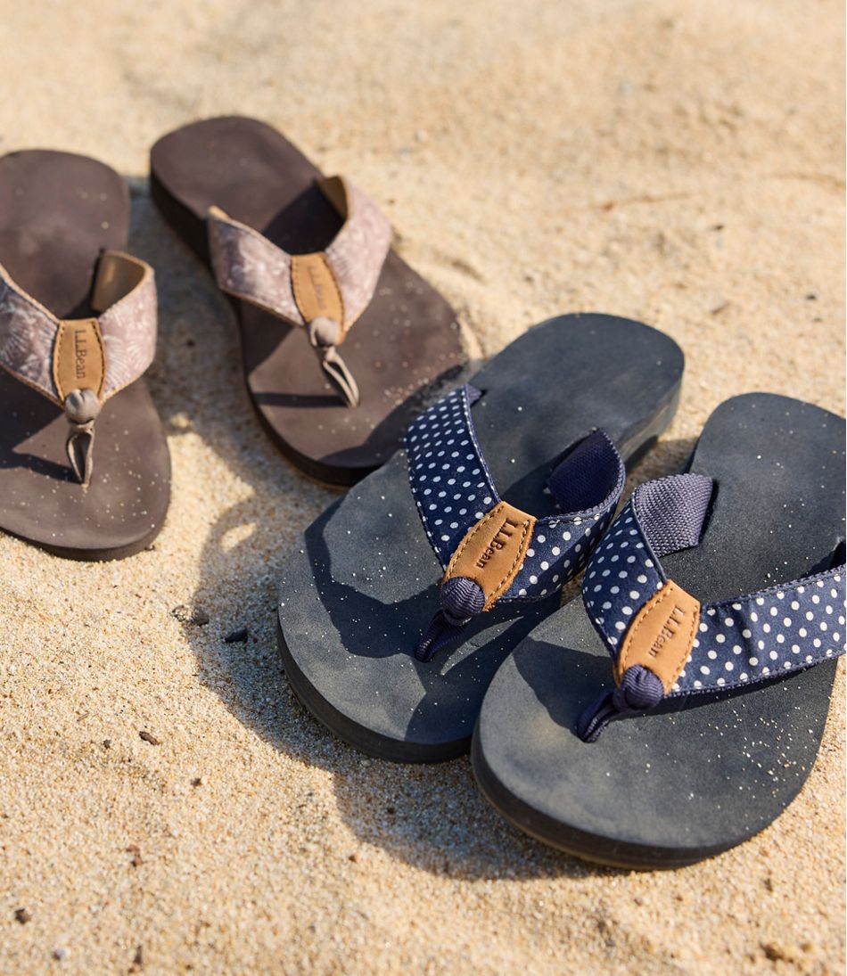 L.L.Bean Online | Women's Maine Isle Flip-Flops, Woven Print