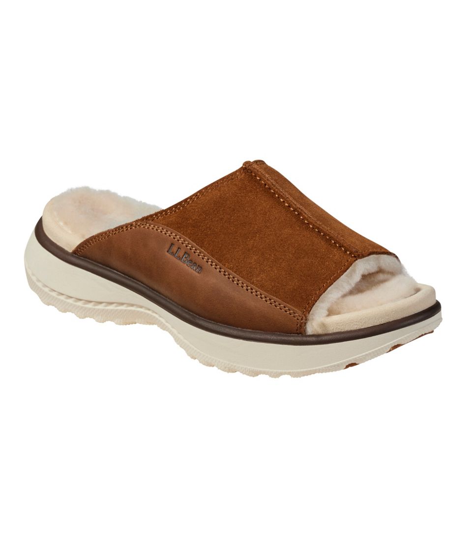 L.L.Bean New | Women's Freeport Slides, Shearling-Lined
