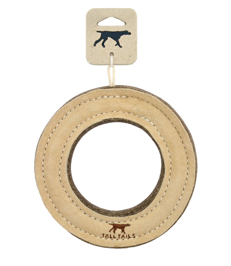 L.L.Bean Discount | Natural Leather & Wool Ring Dog Toy