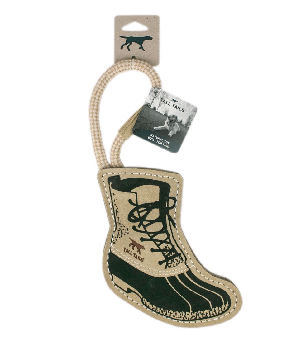 L.L.Bean US | Natural Leather and Wool Bean Boot Tug Dog Toy