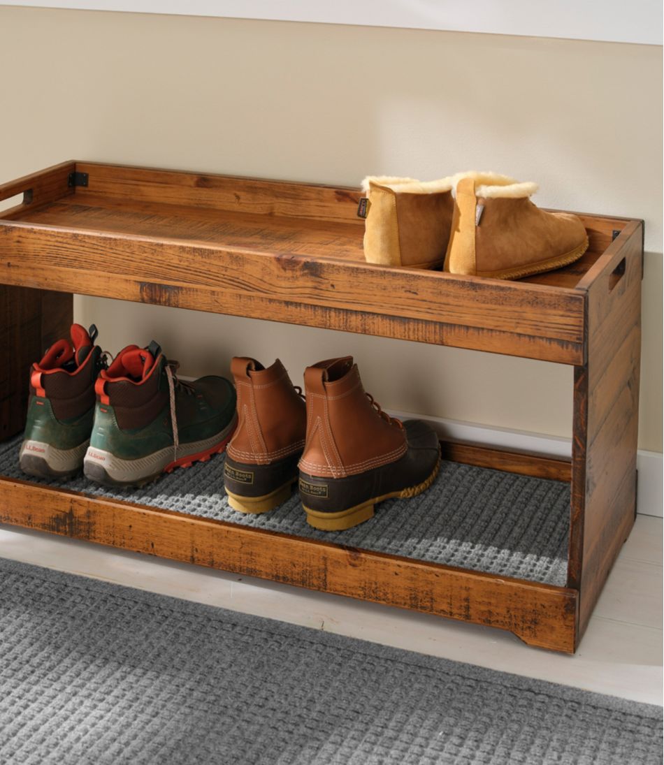 L.L.Bean On Sale | Rustic Wooden Two Tier Boot Tray
