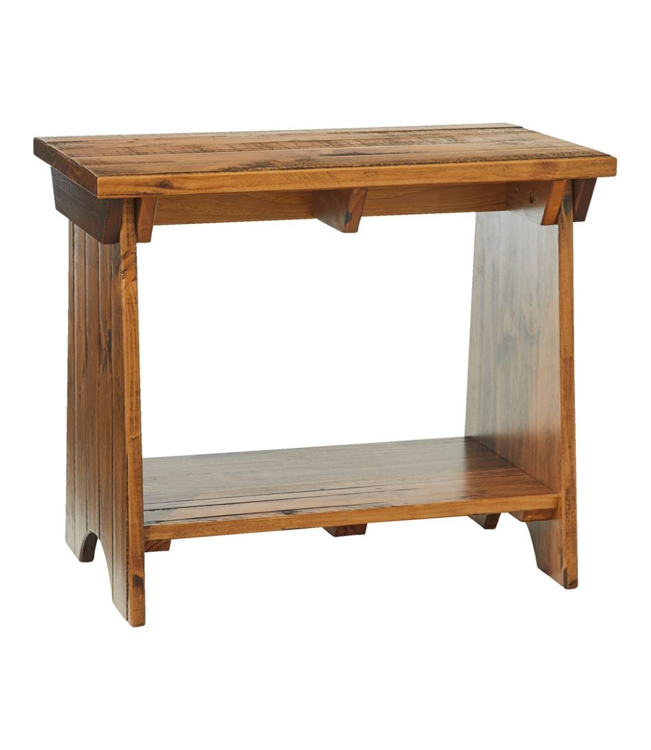 L.L.Bean US | Rustic Wooden Mudroom Bench, Small