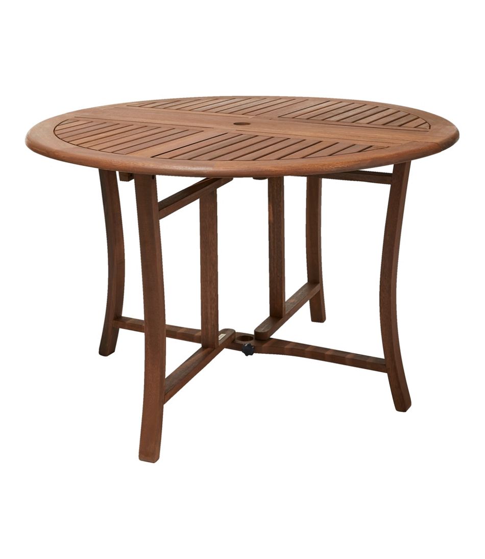 L.L.Bean Outlet | Eucalyptus Folding Table, Round