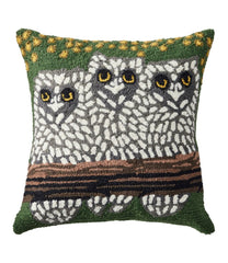 L.L.Bean On Sale | Indoor/Outdoor Hooked Pillow, Owls