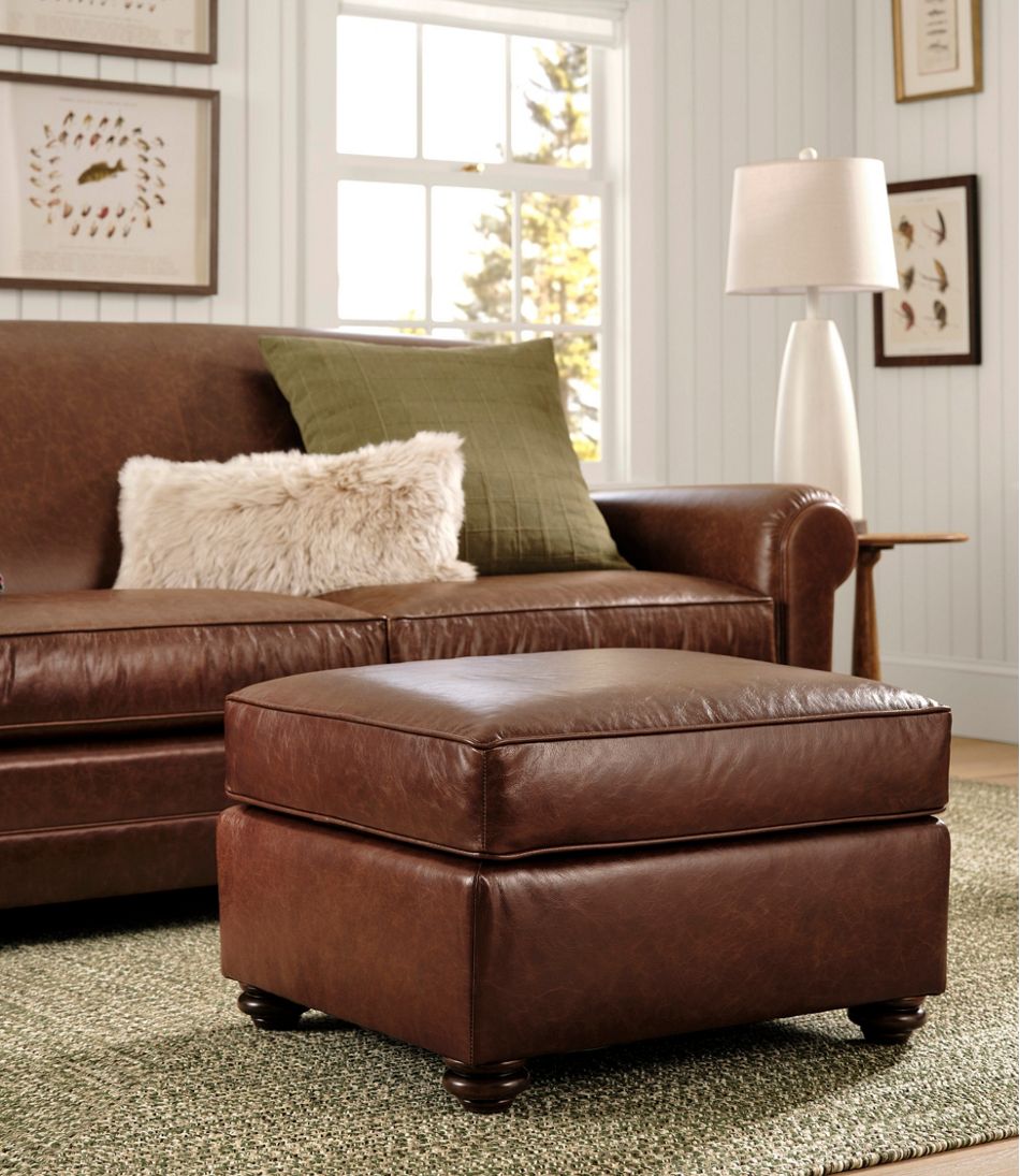 L.L.Bean Online | Bean's Leather Lodge Ottoman