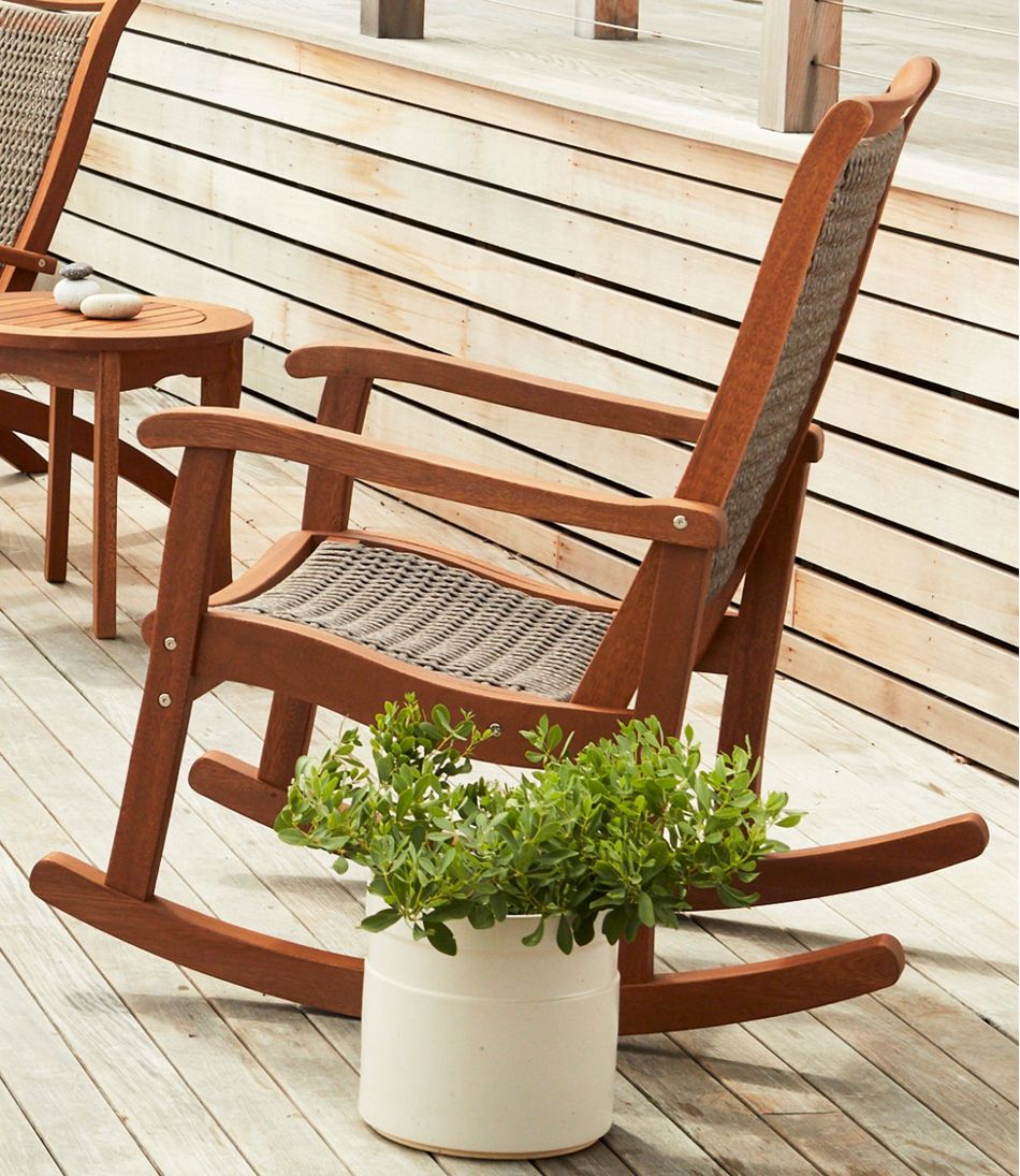 L.L.Bean New | Wicker Eucalyptus Rocker