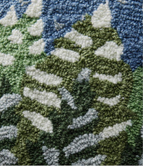 L.L.Bean Sale | Indoor/Outdoor Hooked Pillow, Frosted Trees