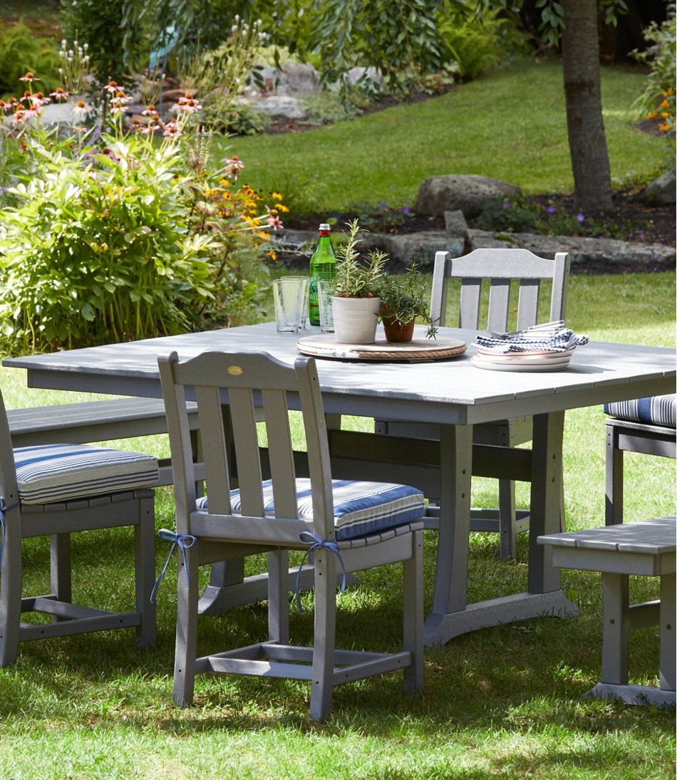 L.L.Bean Online | All-Weather Farmhouse Table, Square, 8-Person