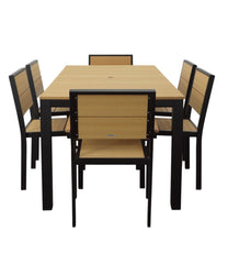 L.L.Bean On Sale | Aluminum/Recycled Poly Lumber Farmhouse Dining Set, Black