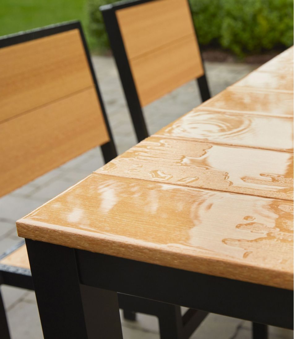 L.L.Bean On Sale | Aluminum/Recycled Poly Lumber Farmhouse Dining Set, Black