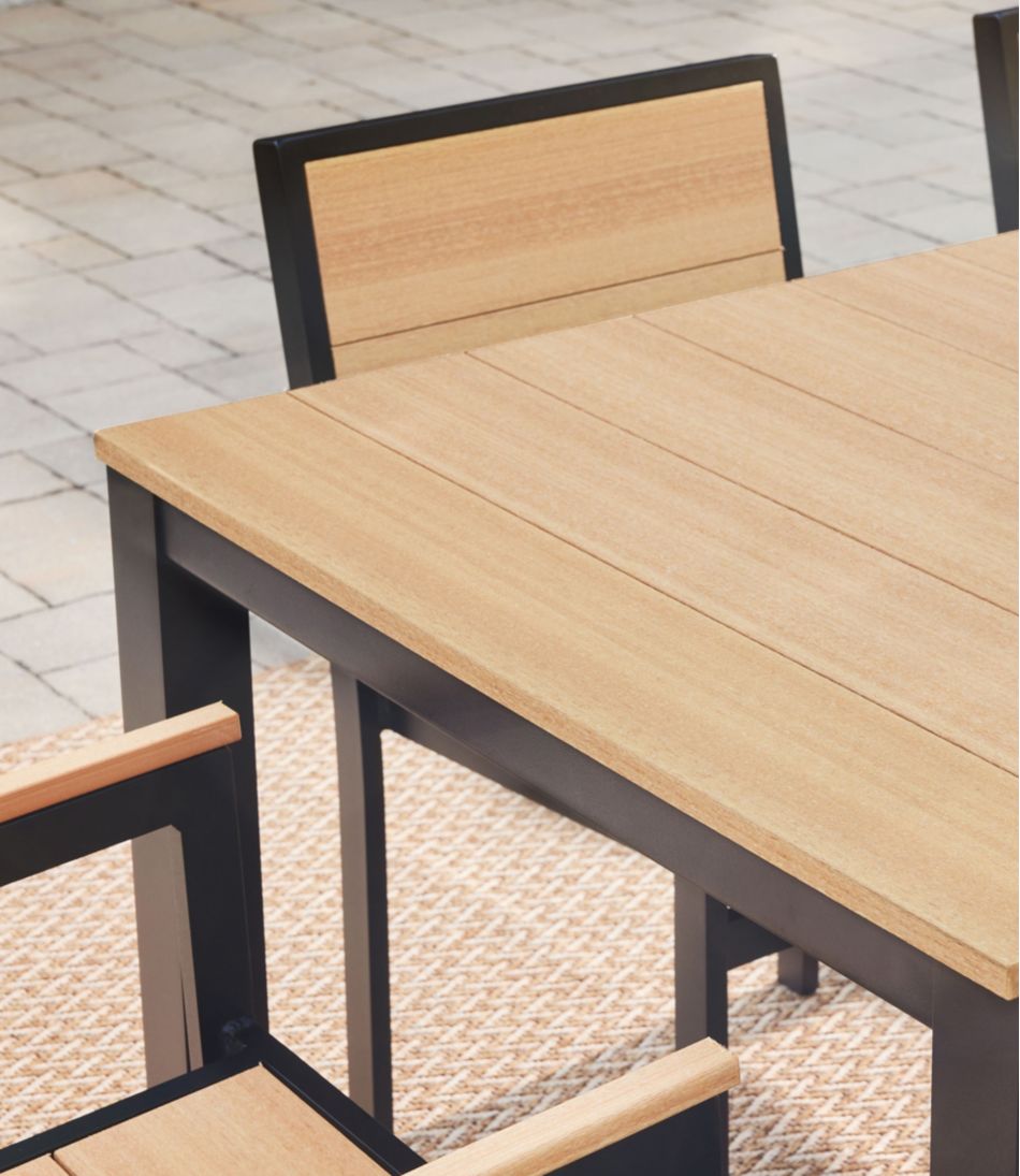 L.L.Bean On Sale | Aluminum/Recycled Poly Lumber Farmhouse Dining Set, Black