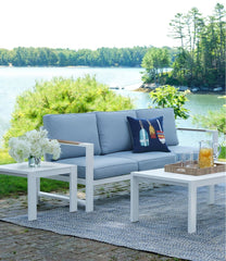 L.L.Bean For Sale | White Aluminum Deep Seating Side Table