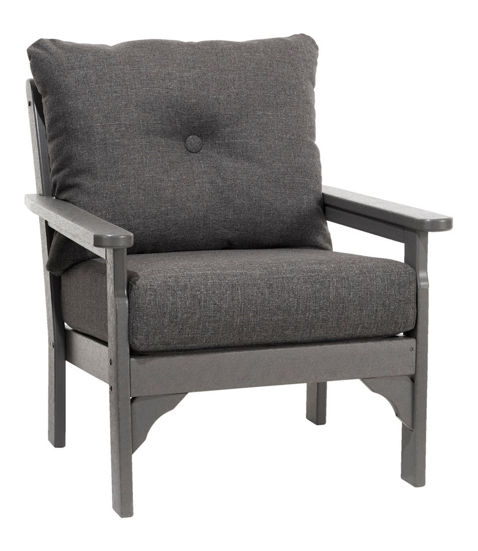 L.L.Bean Discount | All-Weather Patio Chair with Textured Cushion, Slate Gray