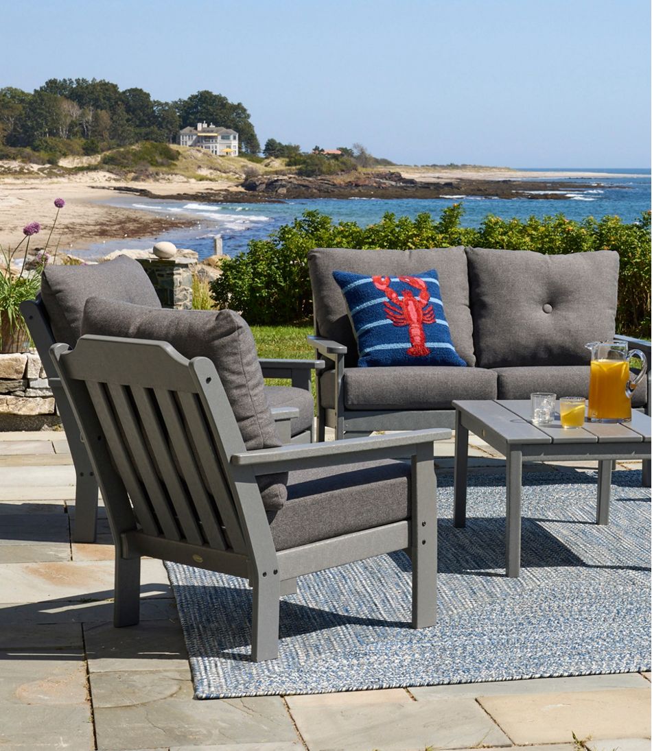 L.L.Bean Discount | All-Weather Patio Chair with Textured Cushion, Slate Gray