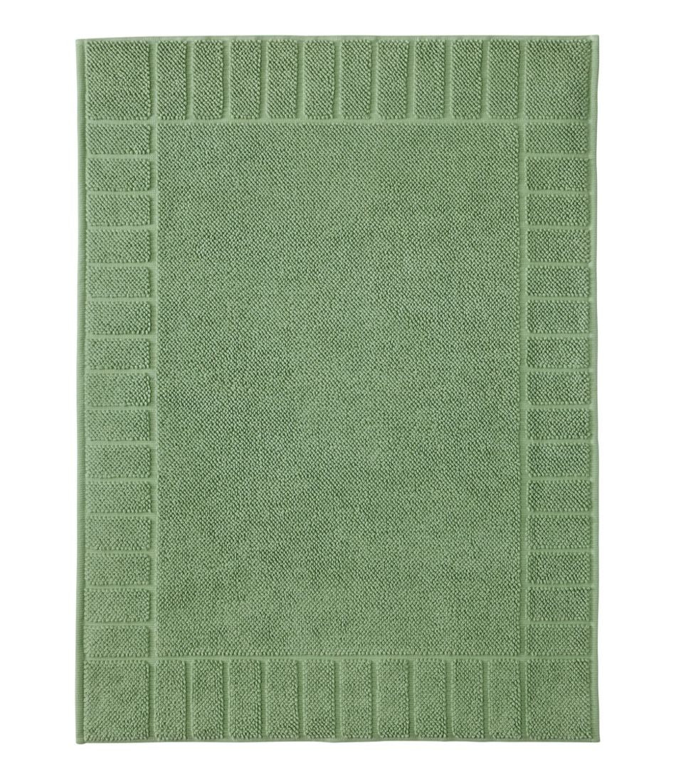 L.L.Bean US | Organic Cotton Textured Bordered Bath Mat