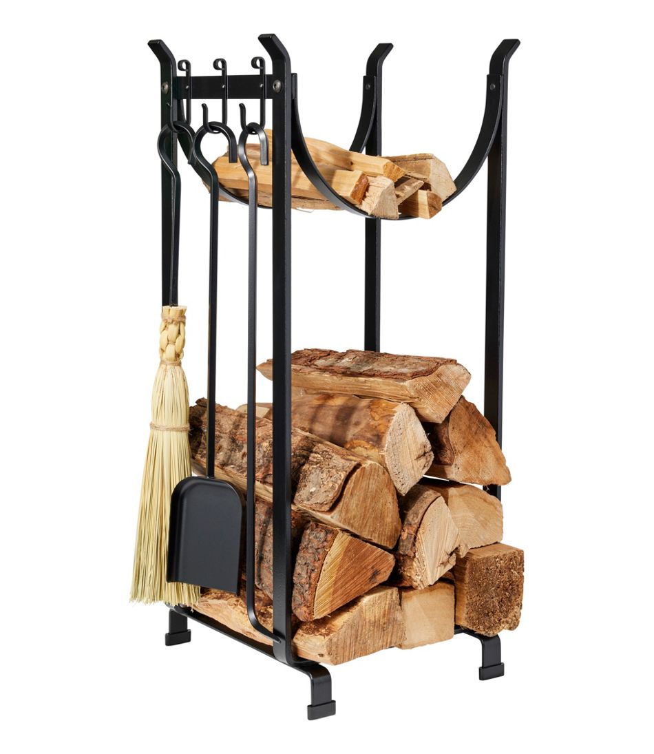 L.L.Bean New | Hearthside Wood Rack With Tools