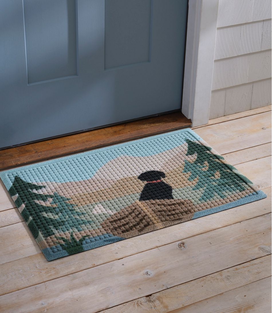 L.L.Bean On Sale | Printed Recycled Waterhog Doormat, Row Boats