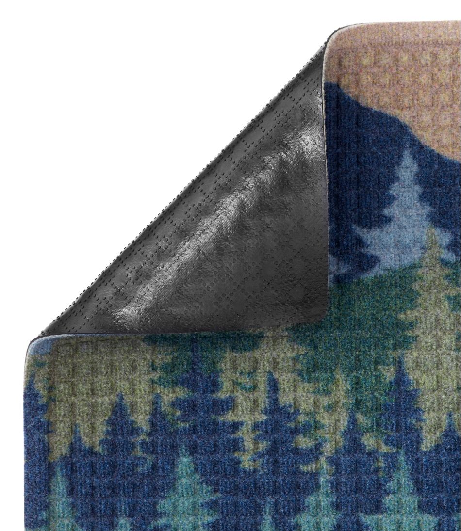 L.L.Bean For Sale | Printed Recycled Waterhog Doormat, Pine Trees
