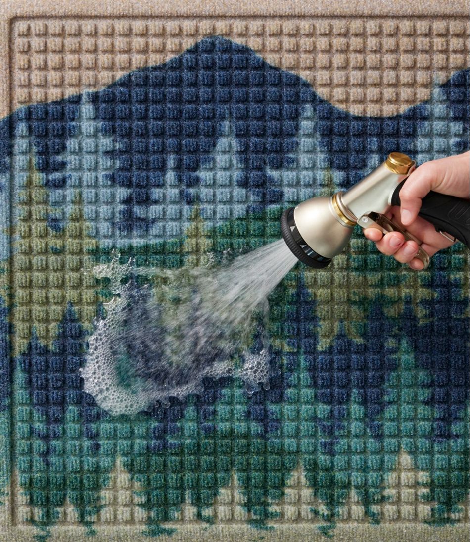 L.L.Bean For Sale | Printed Recycled Waterhog Doormat, Pine Trees