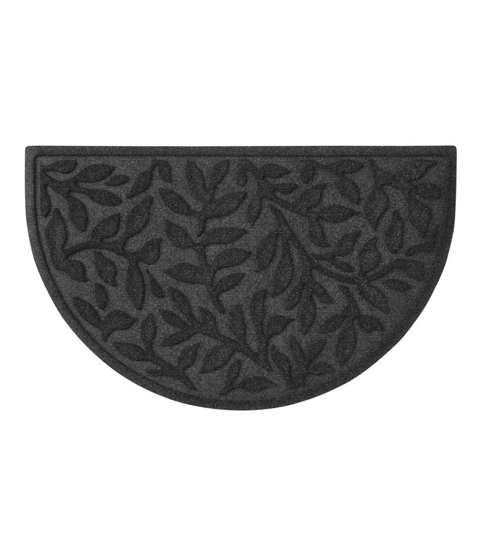 L.L.Bean Online | Heavyweight Recycled Waterhog Doormat, Half Round, Woodland Leaf