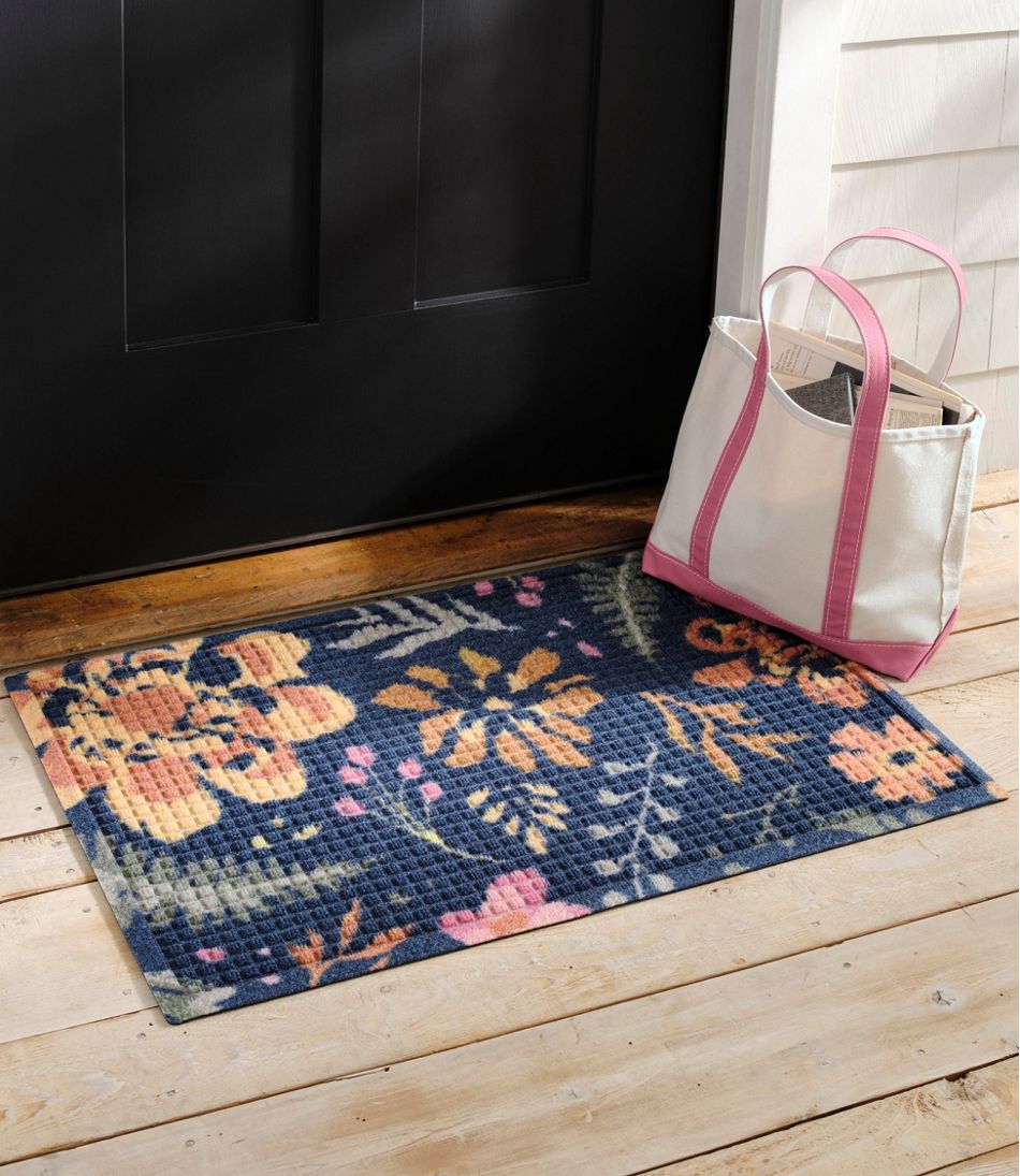 L.L.Bean New | Printed Recycled Waterhog Doormat, Floral