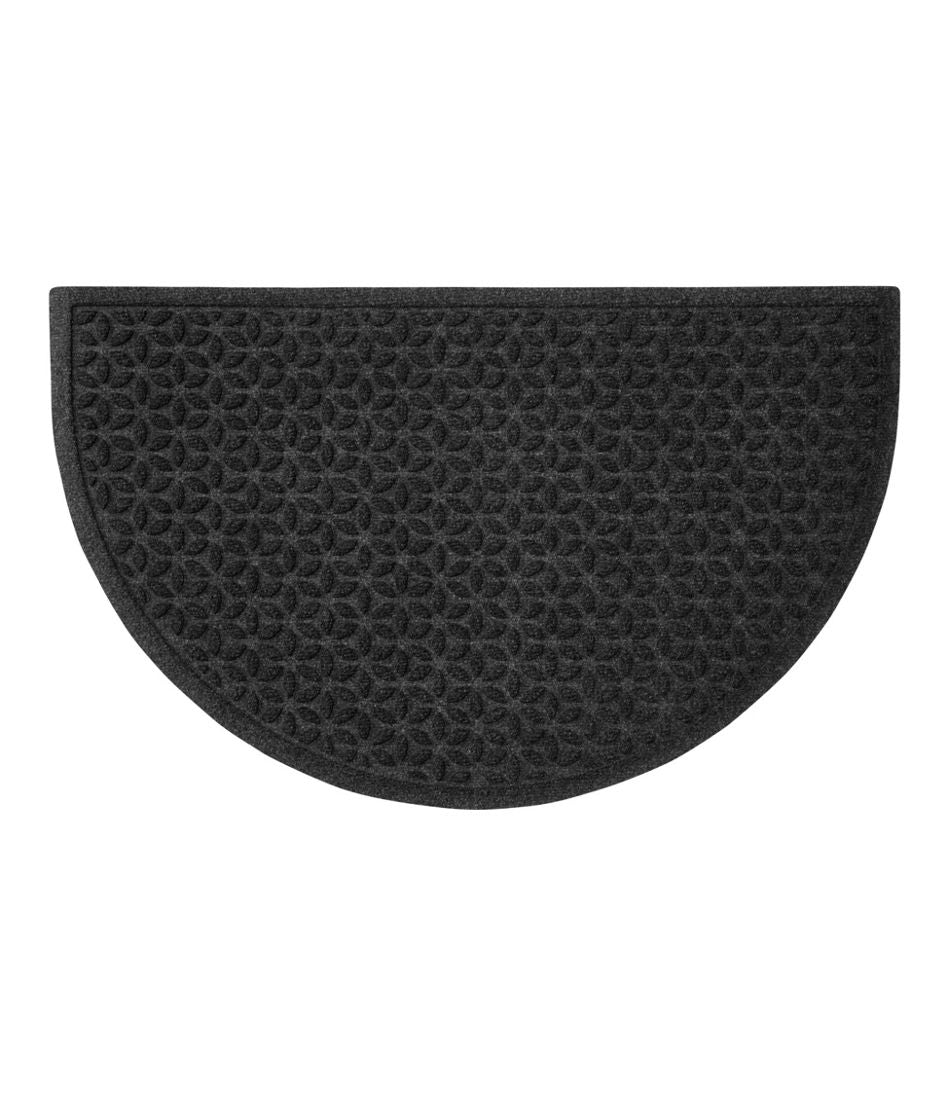 L.L.Bean Online | Heavyweight Recycled Waterhog Doormat, Half Round, Blooming Circles
